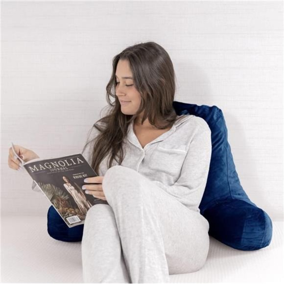 Reading Pillow with Shredded Memory Foam, Large Adult Backrest with Arms Support - Picture 2 of 8